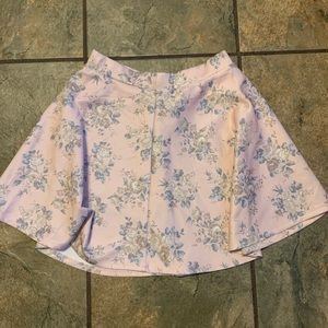 Pink floral skirt